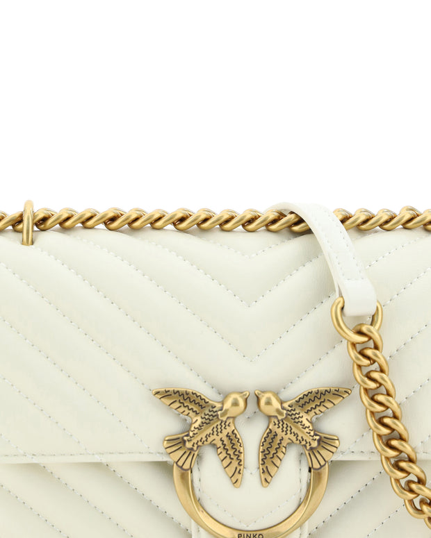 Elegant White Mini Love Shoulder Bag