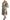 Multicolor Green Floral Silk Wrap Midi Dress