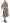 Multicolor Green Floral Silk Wrap Midi Dress