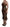 Brown Leopard Print Ruched Midi Dress
