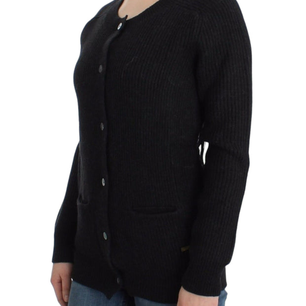 Chic Transparent Back Woolen Cardigan