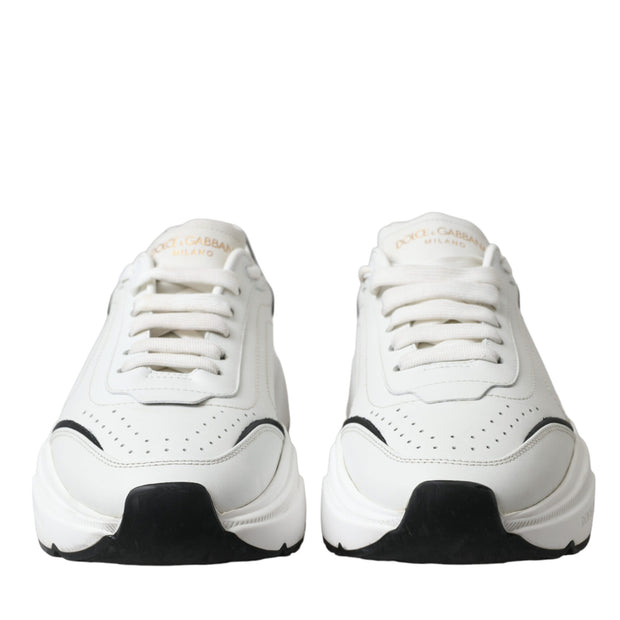 Chic Black & White Daymaster Leather Sneakers