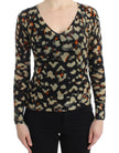Multicolor v-neck wool jumper