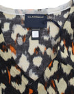 Multicolor v-neck wool jumper