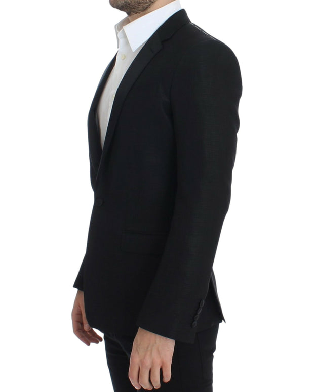 Black wool MARTINI slim blazer