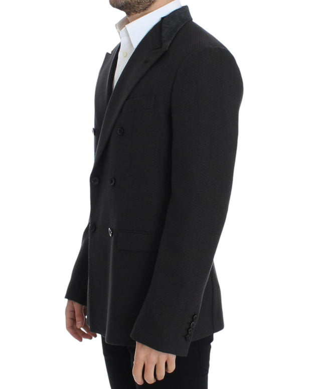 Brown wool slim fit blazer