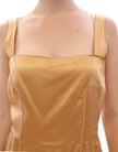 Bronze silk sheath dress