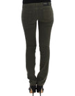 Chic Green Slim Leg Designer Jeans