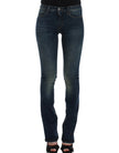 Chic Blue Straight Leg Designer Jeans