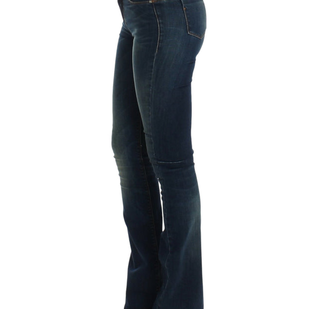 Chic Blue Straight Leg Designer Jeans