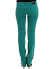 Chic Green Straight Leg Jeans for Sophisticated Style