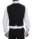 Elegant Brown Cotton Blend Dress Vest