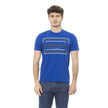 Blue Cotton Men T-Shirt