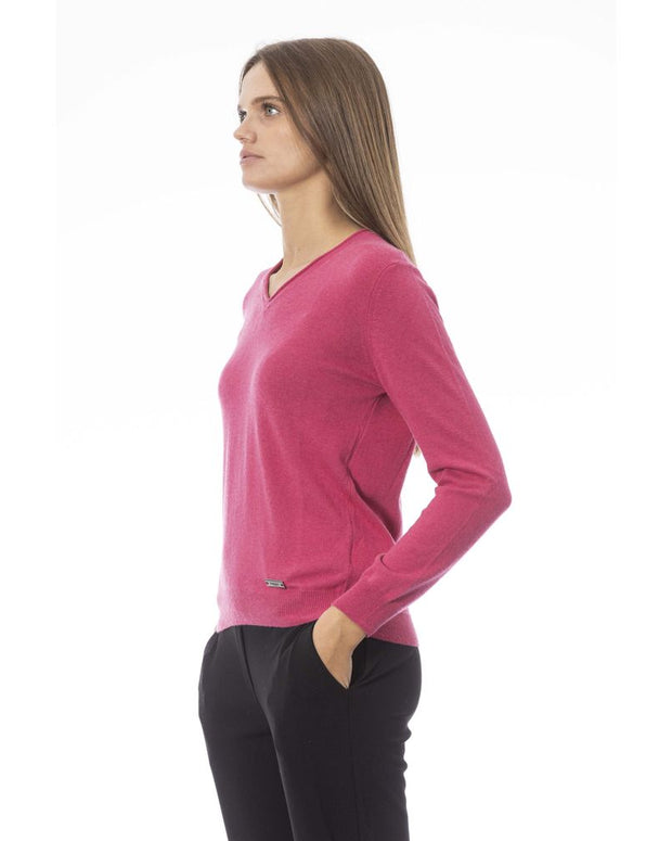 Fuchsia Cashmere Women Sweater