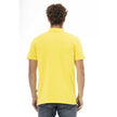 Yellow Cotton Men Polo Shirt