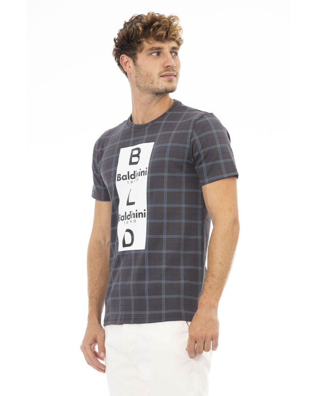 Gray Cotton Men T-Shirt