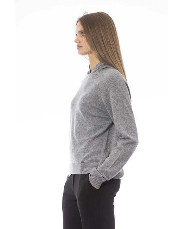 Gray Wool Women Sweater