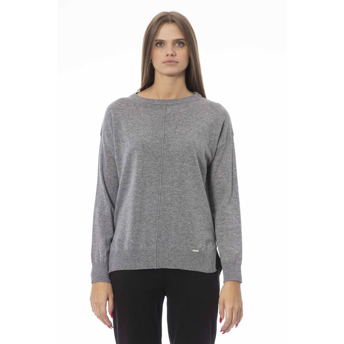 Gray Wool Women Sweater