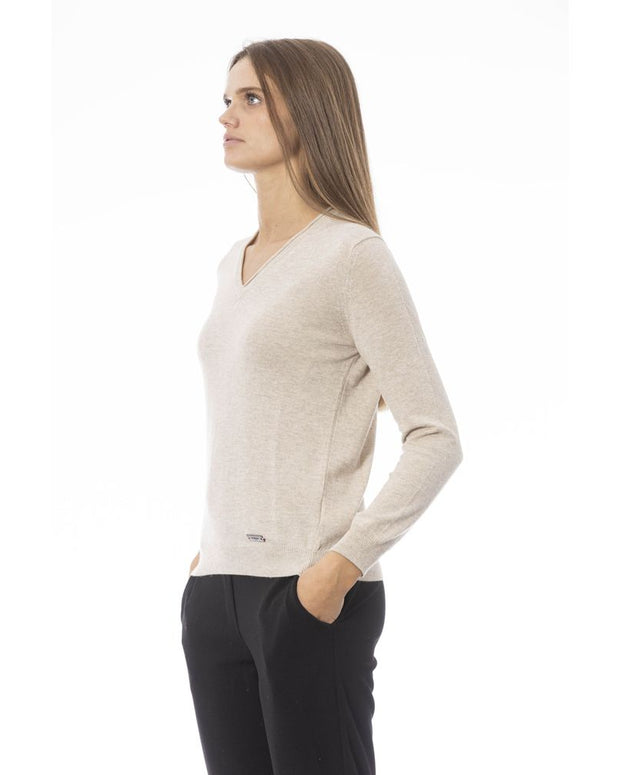 Beige Cashmere Women Sweater