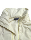 Yellow Nylon Collared Full Zip Parka Jacket