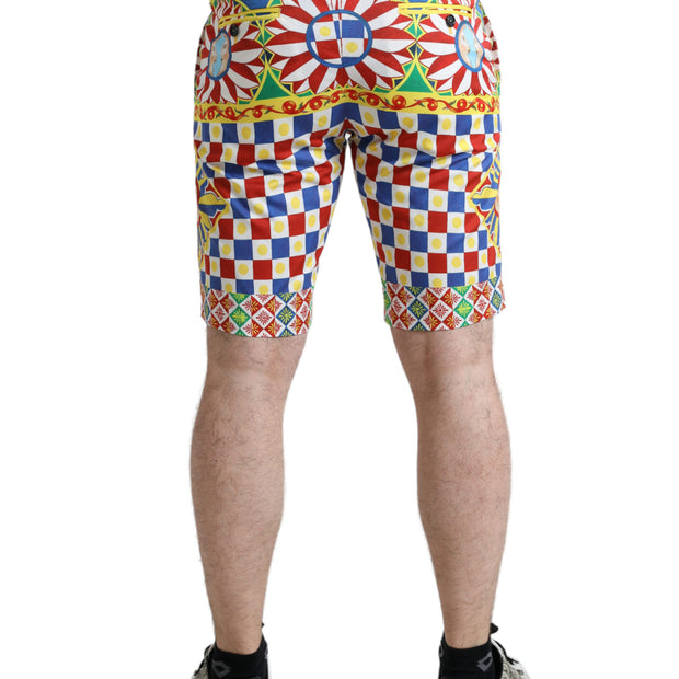 Multicolor Print Bermuda Shorts