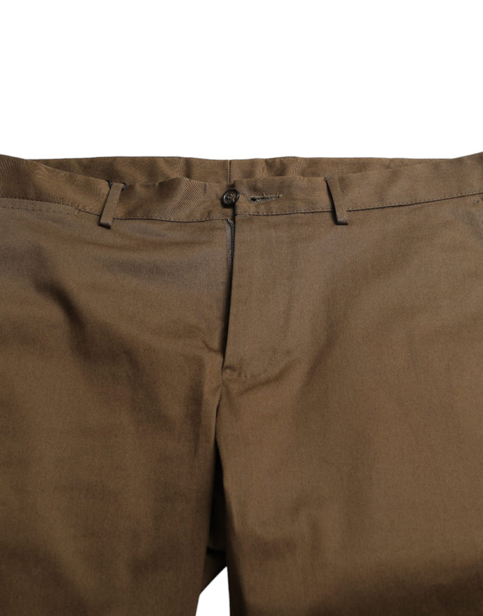 Chic Brown Bermuda Shorts with Logo Detail