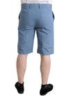 Sky Blue Cotton Bermuda Shorts