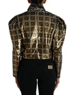 Multicolor Polyester Sequined Cropped Jacket