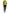 Yellow Nylon Quilted Hooded Pullover Jacket