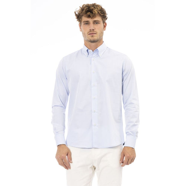 Light Blue Cotton Men Shirt