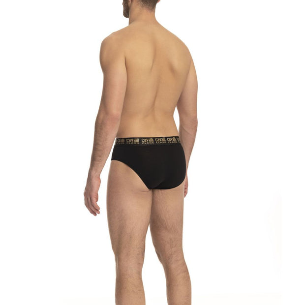 Black Cotton Men's Brief Pair