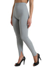 Gray Nylon Slim Trouser Pants