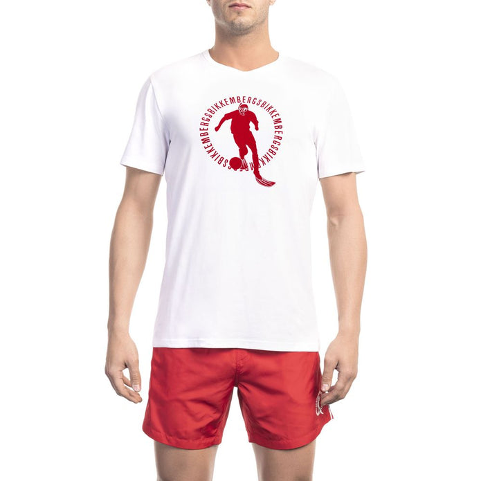 White Cotton Men's T-Shirt