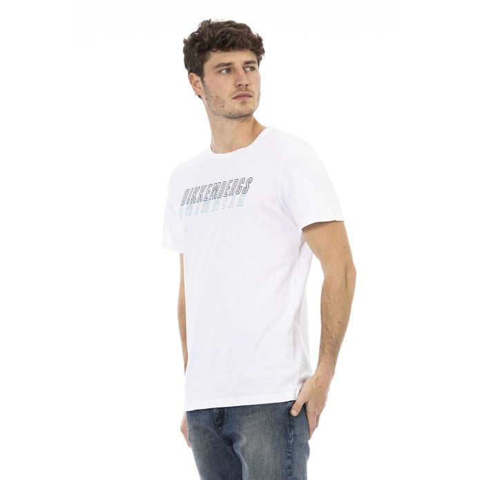 White Cotton Men T-Shirt