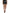 Black Cotton Blend High Waist Mini Skirt