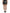 Black Cotton Blend High Waist Mini Skirt