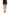 Black Cotton High Waist Fitted Mini Skirt