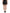 Black Cotton High Waist Fitted Mini Skirt