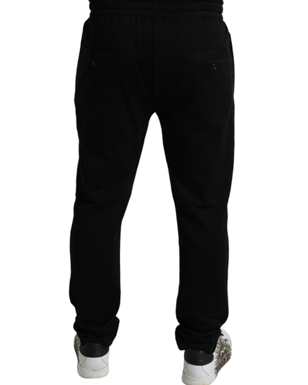 Black DG Logo Skinny Jogger Sweatpants Pants