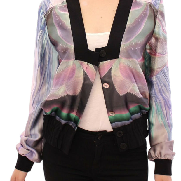 Multicolor Silk Blouse Jacket