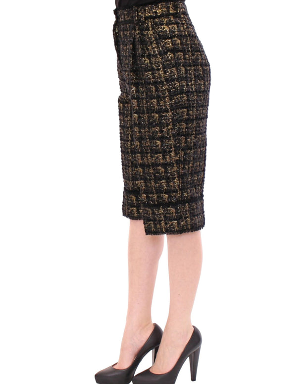 Black fabric shorts pants