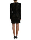 Black Bodycon Lace Cotton Sheath Mini Dress