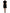 Black Floral Lace Cotton A-line Mini Dress