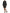 Black White Polka Dot Nylon Shift Mini Dress