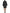 Black White Polka Dot Nylon Shift Mini Dress