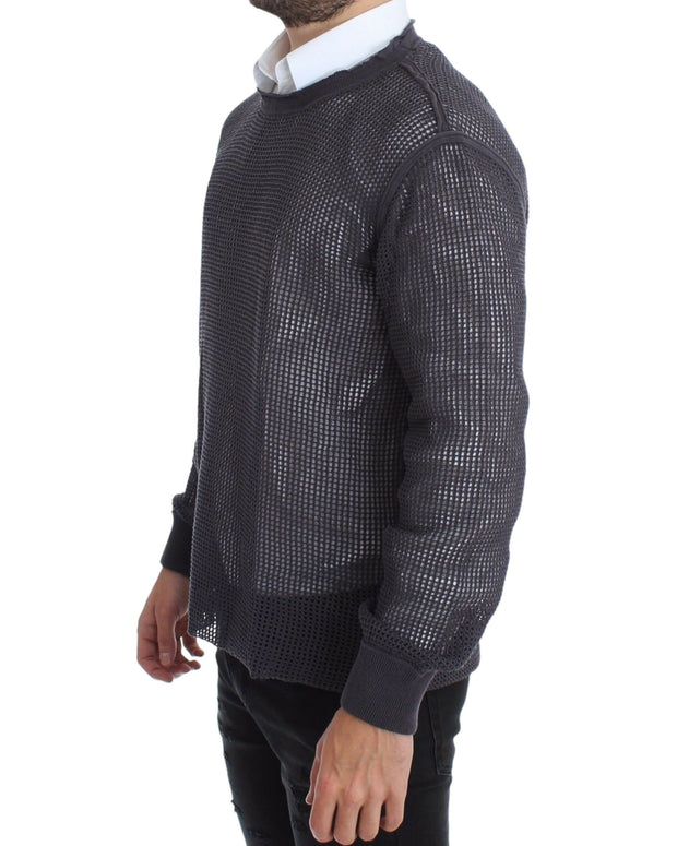 Purple Runway Netz Pullover Netted Sweater