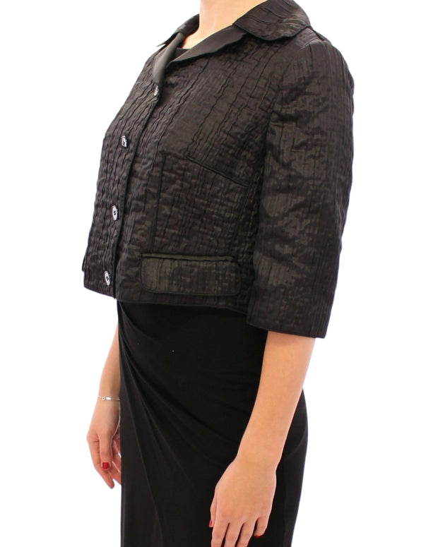 Black Short Bolero Shrug Jacket Coat
