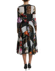 Multicolor Patchwork Floral Leopard Dress