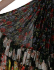 Multicolor Floral Chiffon Tiered Maxi Dress