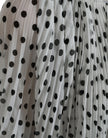 White Polka Dot A-line Pleated Maxi Dress